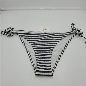 Volcom Bikini Bottom Tie Sides Striped Swim Suit
